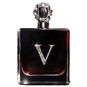 Perfume bottle with the letter V on it.